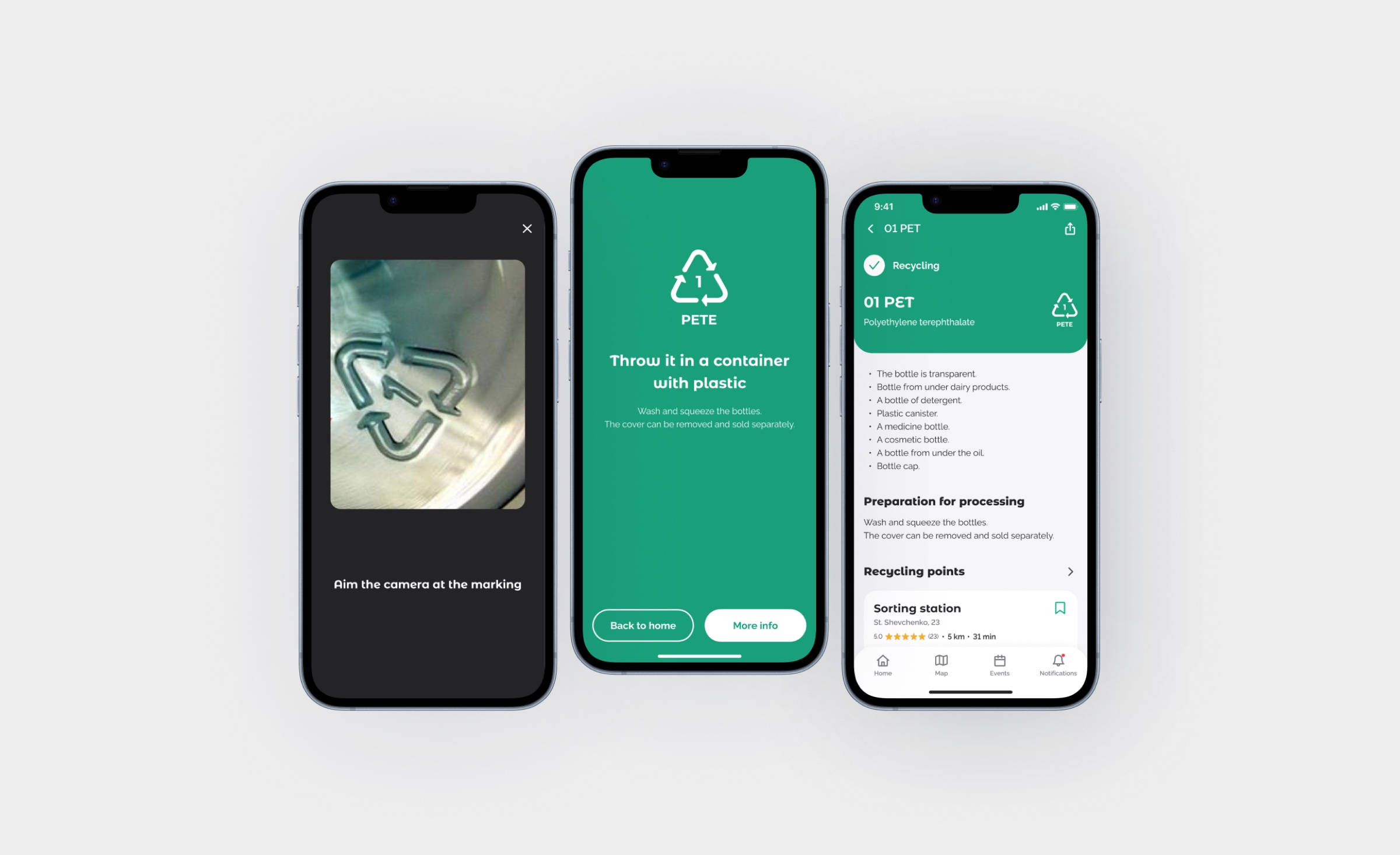 Scanner: from the label to the right bin
