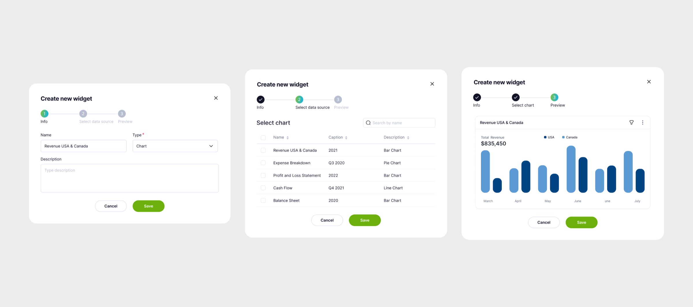 Setting up a widget